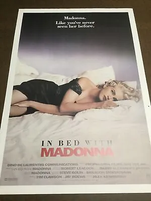 Vintage 1991 In Bed With Madonna Movie Poster 38” X 26” Dino De Laurentiis • $14.35