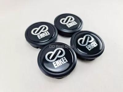 Hub Wheels Car Center Caps Black Logo Resin ENKEI Silver Letter Size 54mm. 4pcs. • $57.61