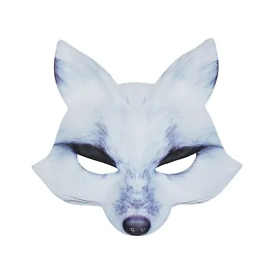 £4.99 • Buy White Wolf Face Realistic Werewolf Fur Halloween Horror Fancy Dress Costume Mask