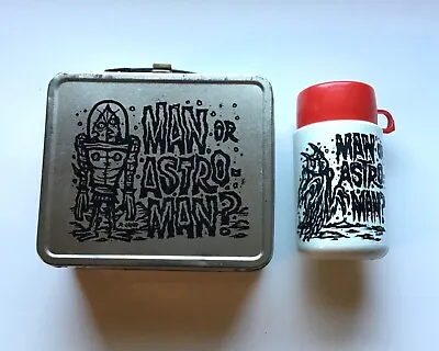 ORIGINAL 1990s MAN OR ASTROMAN? LUNCHBOX & THERMOS RARE ESTRUS RECORDS • £481.88