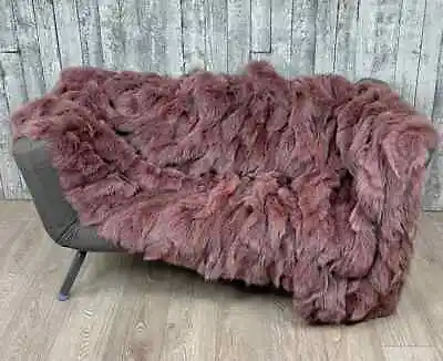 Luxury Fox Fur Fur Blanket Throw. Real Fur Blanket • $460
