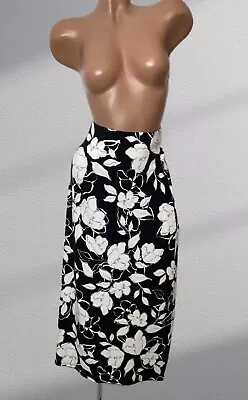 J Jill Black & White Floral Boho Midi Maxi Skirt Women’s Small Long • $24.99