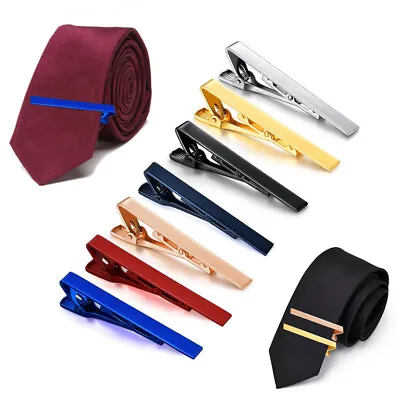 Tie Clip Short Clip Men Jewelry Necktie Clip Clasp Pin Clasp Multiple Colour • $1.15