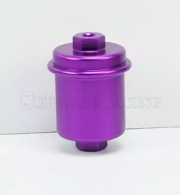 Purple Universal Inline Fuel Filter HighFlow 100 Micron Cleanable Stainelss Mesh • $40.24