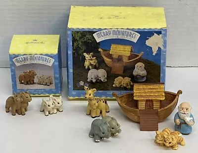 Hallmark Noah’s Ark & Friends Merry Miniature Figurine 2-Sets 1996-97 Story Time • $11.25