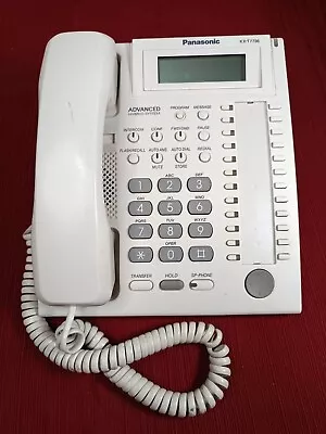 PANASONIC KX-T7736 24-Button Digital Phone W/Stand White • $49.99