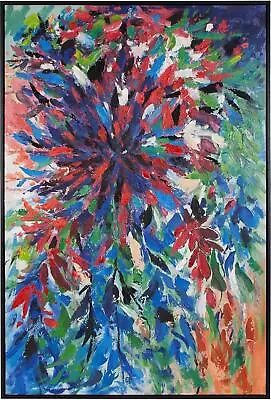 £1243.45 • Buy Original Art Painting HOWARD ELLIOTT Floral Cascade Black Frame Glossy Accents