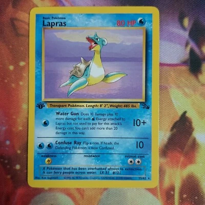 $1.99 • Buy Pokémon TCG Lapras Fossil 25 Regular 1st Edition Rare