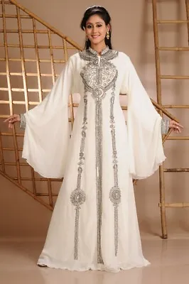 Wedding Gown Takchita For Arabian Ladies With Simple Elegant Embroidery Design  • $120.74