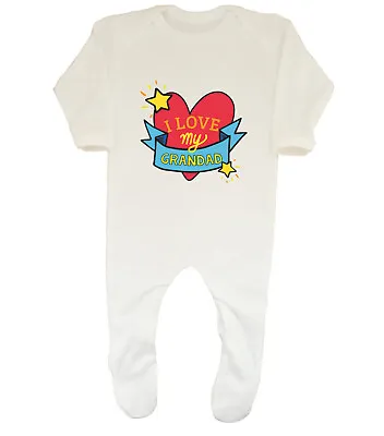 I Love My Grandad Baby Grow Sleepsuit Grandparents Days Boys Girls Gift • £9.99