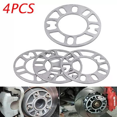 4PCs 5MM Alloy Wheel Spacers Shims Spacer Universal 4/5 Stud For 5x114.3 5x120 • $18.49