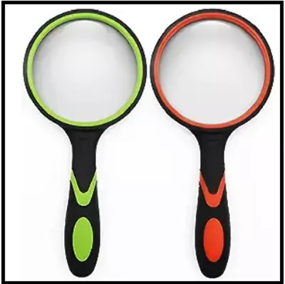 SHENGQIDZ 2 Pack 75mm 10X Handheld Magnifying GlassRubber Reading Magnifier For • $8.79