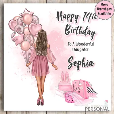 Personalised Girls Birthday Card 11th 12th 13th 14th 16th Granddaughter Daughter • £2.99
