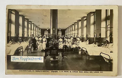 Elizabeth Ward St Thomas Hospital London. Antique Photographic Postcard 1913 • £4