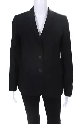 J Crew Womens Wool Two Button Fitted Blazer Black Size 0 • $2.99