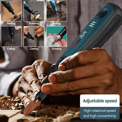 Cordless Rechargeable Electric Mini Drill Grinder Engraving Pen Rotary Tool Kit • $27.16