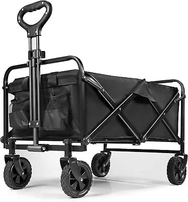 New Heavy Duty Foldable Fishing Trolley Pull Cart Garden Camping Festival Beach • £38.99