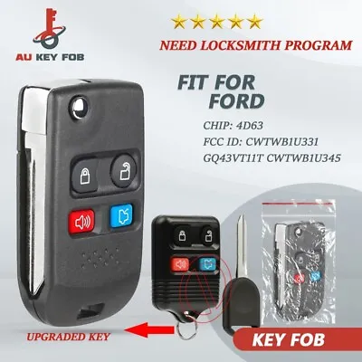 Upgraded Car Key Fob Keyless Entry Remote Fits Ford Lincoln Mercury Mazda 4B • $14.44