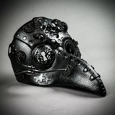 $38 • Buy Black Long Nose Plague Doctor Steampunk Masquerade Halloween Party Costume Mask