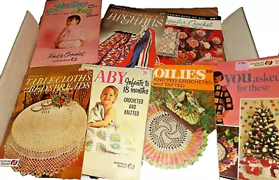 Lot Of 7 Vintage Star & Lily Crochet Booklets.  1970s • $10.50