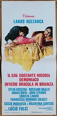 The Young Dracula ORIGINAL Italian Locandina '75 POSTER Vampire Erotic Sexy Art • £65.99