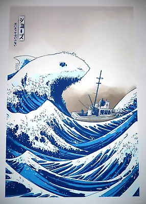 Mark Bell Screen Print Jaws The Great Wave Hokusai RARE And MINT Mondo Durieux • $245