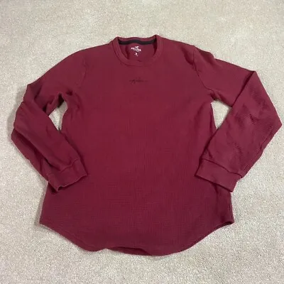 $17.92 • Buy Hollister California T Shirt Adult Size Small S Red Crew Neck Long Sleeve Thick