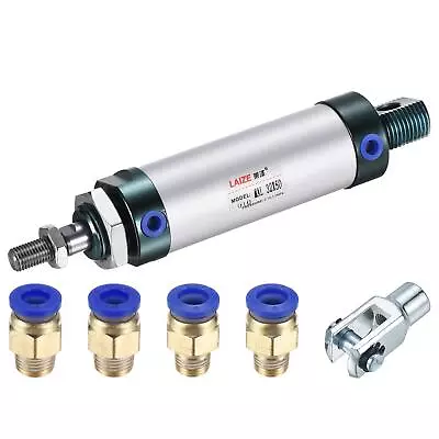 Pneumatic Air Cylinder 32mm Bore 50mm Stroke With Y Connector And Quick Fitting • $49.34