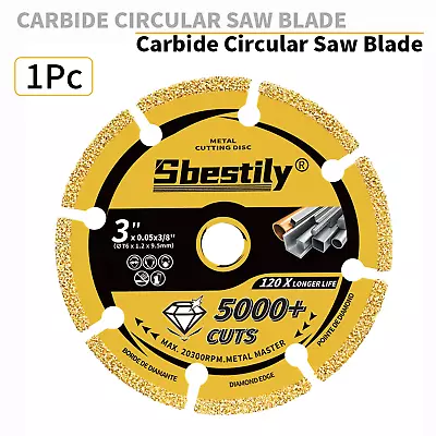 3'' Carbide Circular Saw Blade Cutting Disc 75mm F Wood Metal Angel Grinder Tool • $19.82