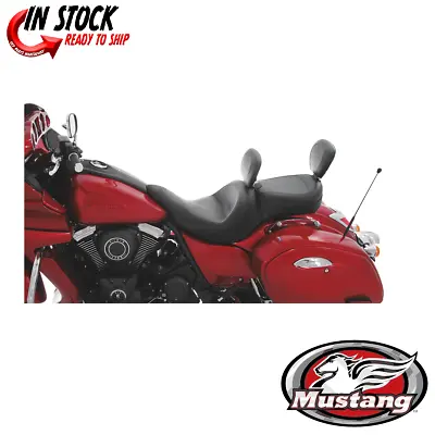 Mustang Black One Piece Wide Seat Original Touring 11-18 Kawasaki VN1700 • $929.20