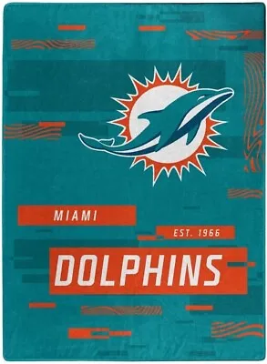 Miami Dolphins Digitize Design 60  X 80  Royal Plush Blanket By Northwest • $44.99