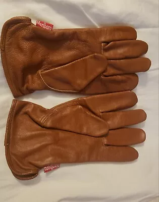 Vintage Marlboro Unlimited Gear 100% Genuine Leather Gloves Brand New Size L/XL • $35