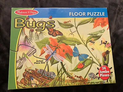 Melissa & Doug Bugs Extra Large Floor Puzzle 24 Jumbo Pieces.  Sealed Brand New • $16.50