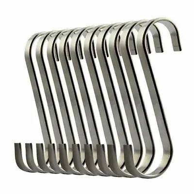 £16.99 • Buy Set Of 10 S Stainless Steel Suspension Hooks For Kitchen Cookware Or Butcher  S
