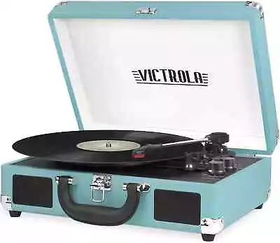 Victrola Vintage 3-Speed Bluetooth Suitcase Record Player With Built-in Speakers • $29.99