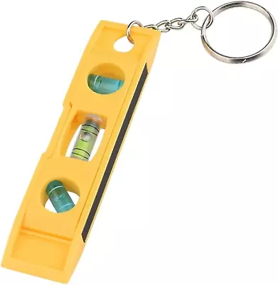 1Pc Yellow Bubble Level With Keychain Magnetic Torpedo Level Measuring ToolPlum • $9.88