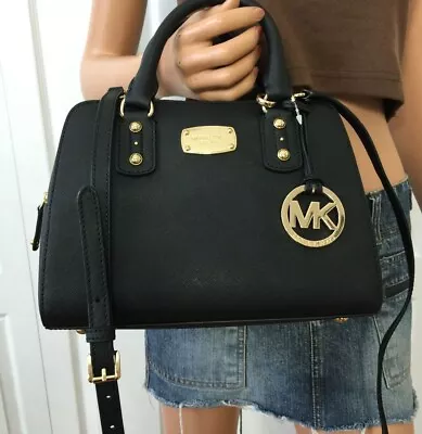 NWT Michael Kors Saffiano Black Large Satchel • $135