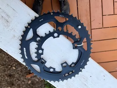 FSA Chainrings Set 50/34t 5 Bolt 110mm BCD Black For Road/ Gravel Bike N10/11 • $30