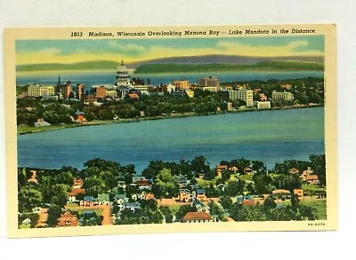 Madison Wisconsin WI Monona Bay Lake Mendola Postcard • $9.99