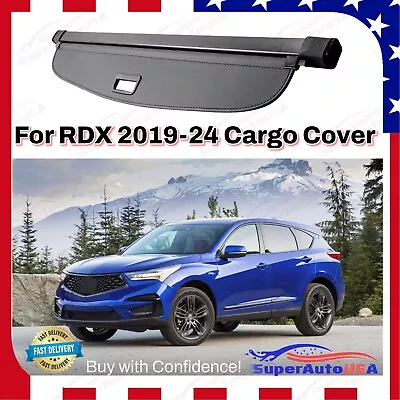 Rear Trunk Luggage Cargo Cover Black Security Shade Shield For Acura RDX 2019-24 • $85.79