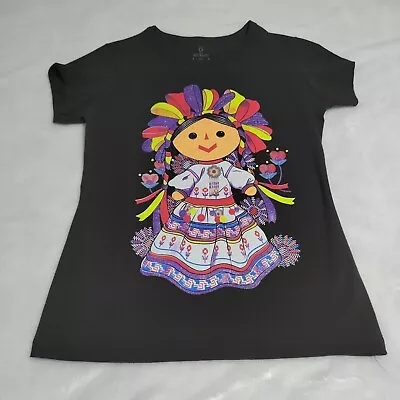 Muñeca Mexicana Shirt Glitter Large Cartel Lucha Libre Bright  • $18