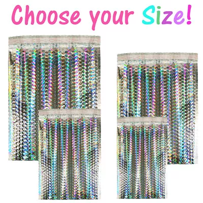 5-100 Pack Holographic Bubble Mailers 4 Sizes Metallic Glamour Padded Envelopes • $9.98