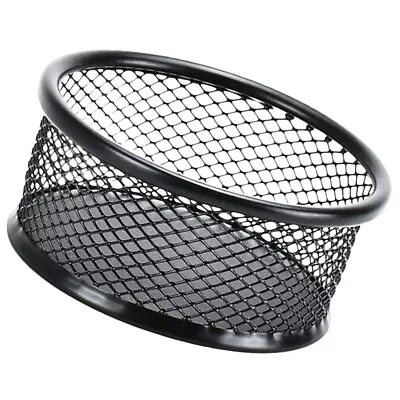 Mesh Paperclip Holder Magnetic Office Organizer Black • £7.39