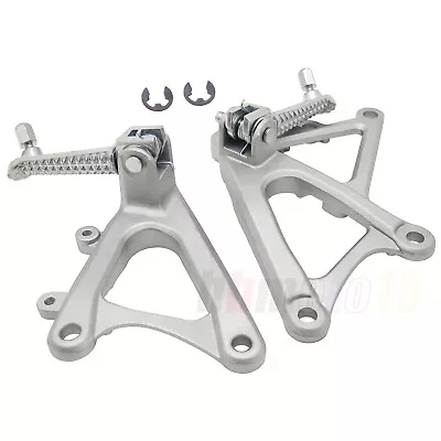 Matte SilverFront Rider Foot Rest Pegs Brackets  For Yamaha YZF R1 2009 - 2011 • $38.19