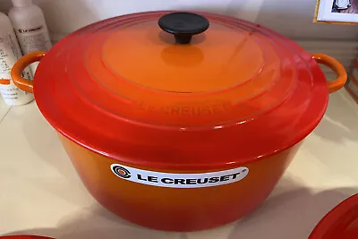 Le Creuset 9 Qt French Dutch Oven In Flame Volcanique Orange Classic-New In Box • $445