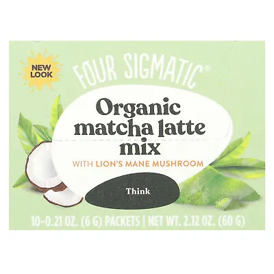 Think Organic Matcha Latte Mix With Lion's Mane Mushrooms 10 Packets 0.21 Oz • $18.74