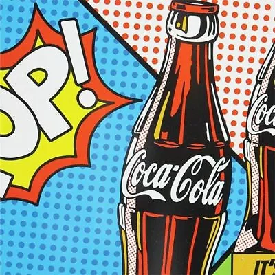 Retro 80's Pop Art Coca Cola Soda 8x8 Cotton Fabric Block - Quilting Crafts • $14.80