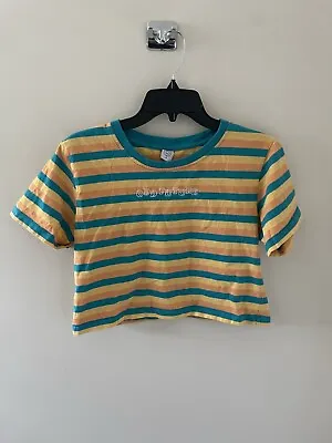 Odd Future Striped Cropped Shirt Size Womens Small • £14.78