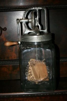 $165 • Buy Antique DAZEY No.40 BUTTER CHURN ~ Hand Crank ~ All Original Parts Glass Wood
