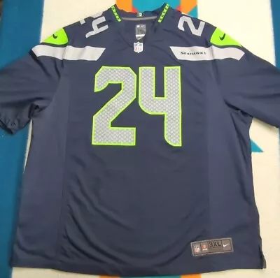 Marshawn Lynch Seattle Seahawks Nike On Field Jersey Beast Mode #24 XXXL 3XL • $99.91